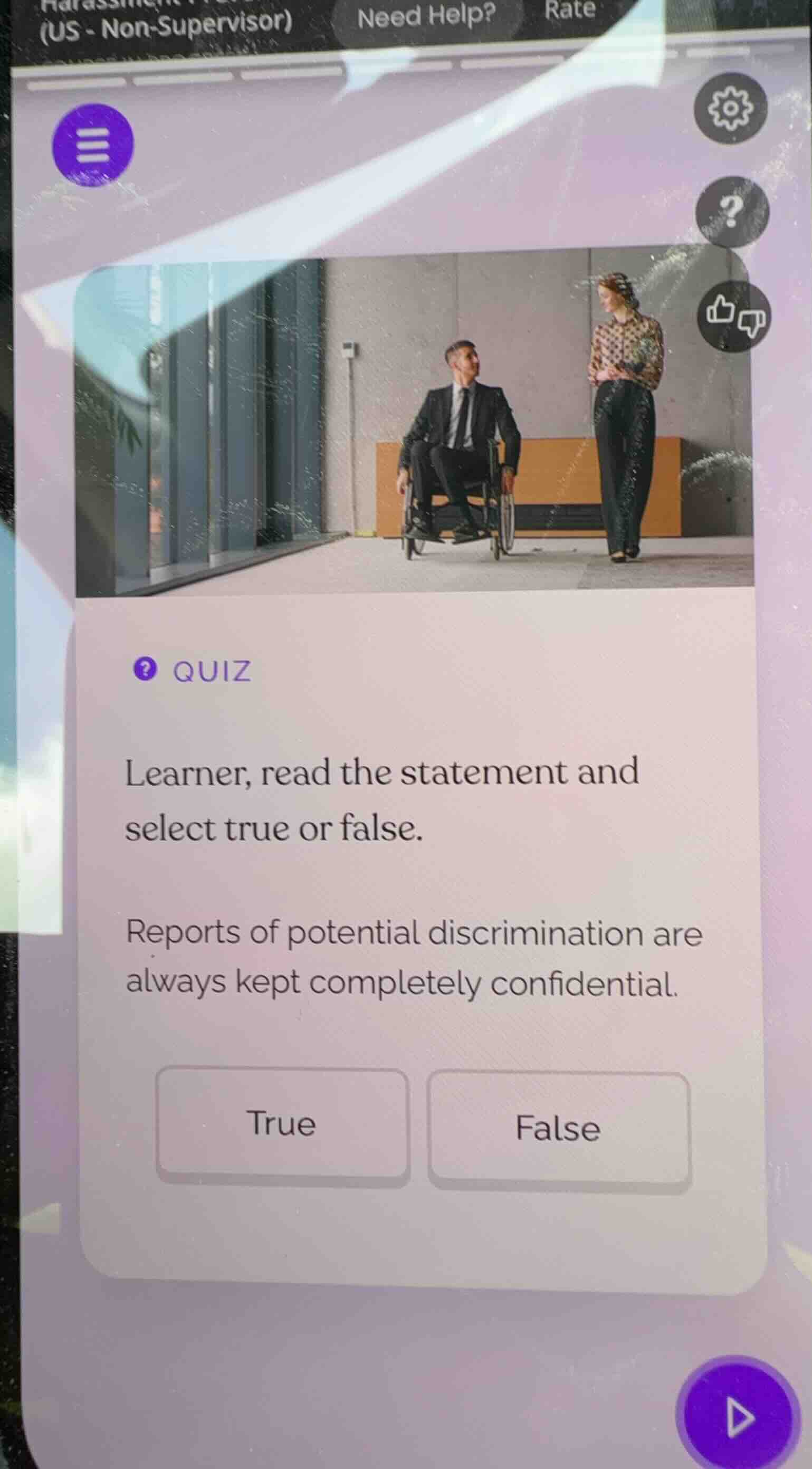 quiz learner, read the statement and select true or false. reports of p…