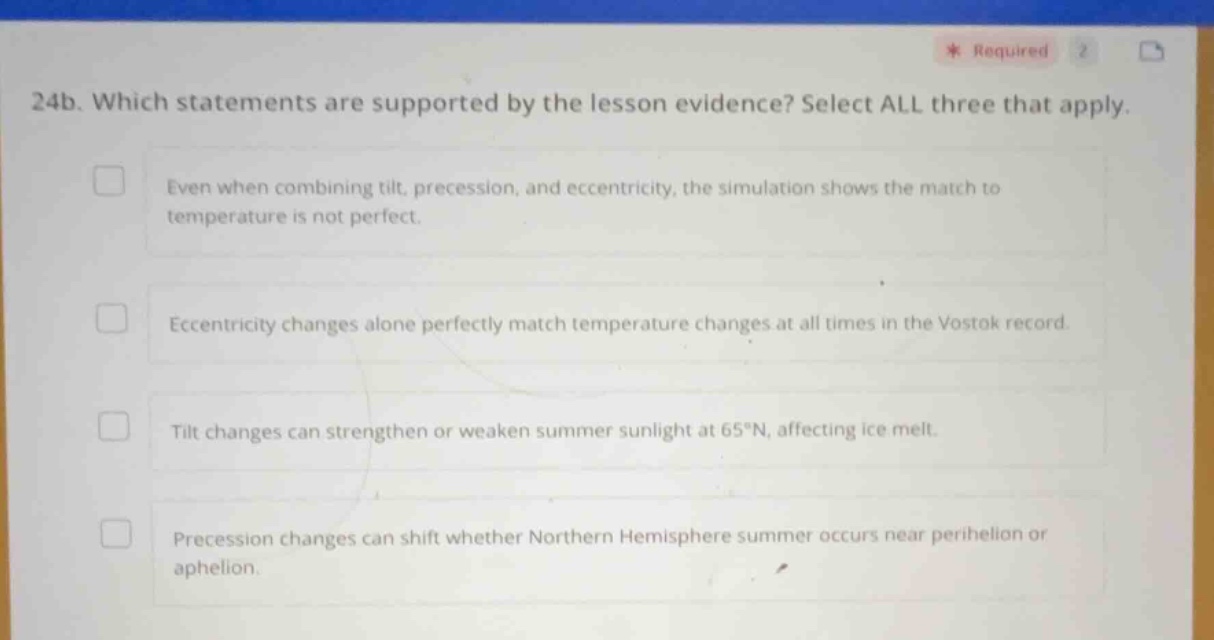 24b. which statements are supported by the lesson evidence? select all …