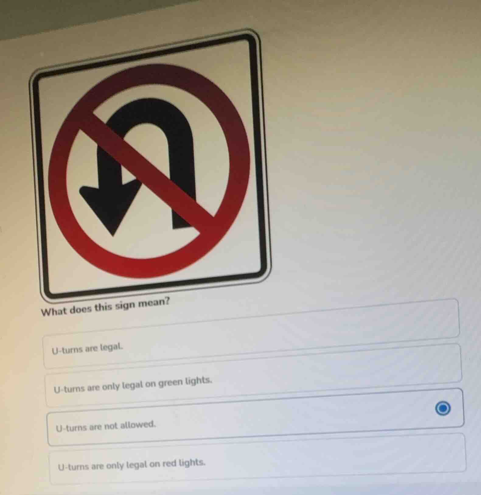 what does this sign mean? u-turns are legal. u-turns are only legal on …