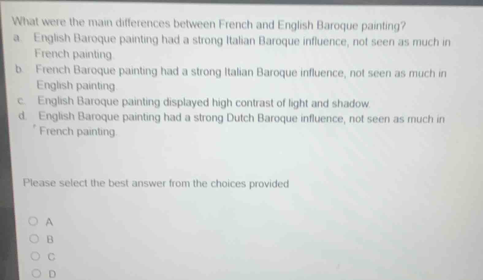 what were the main differences between french and english baroque paint…