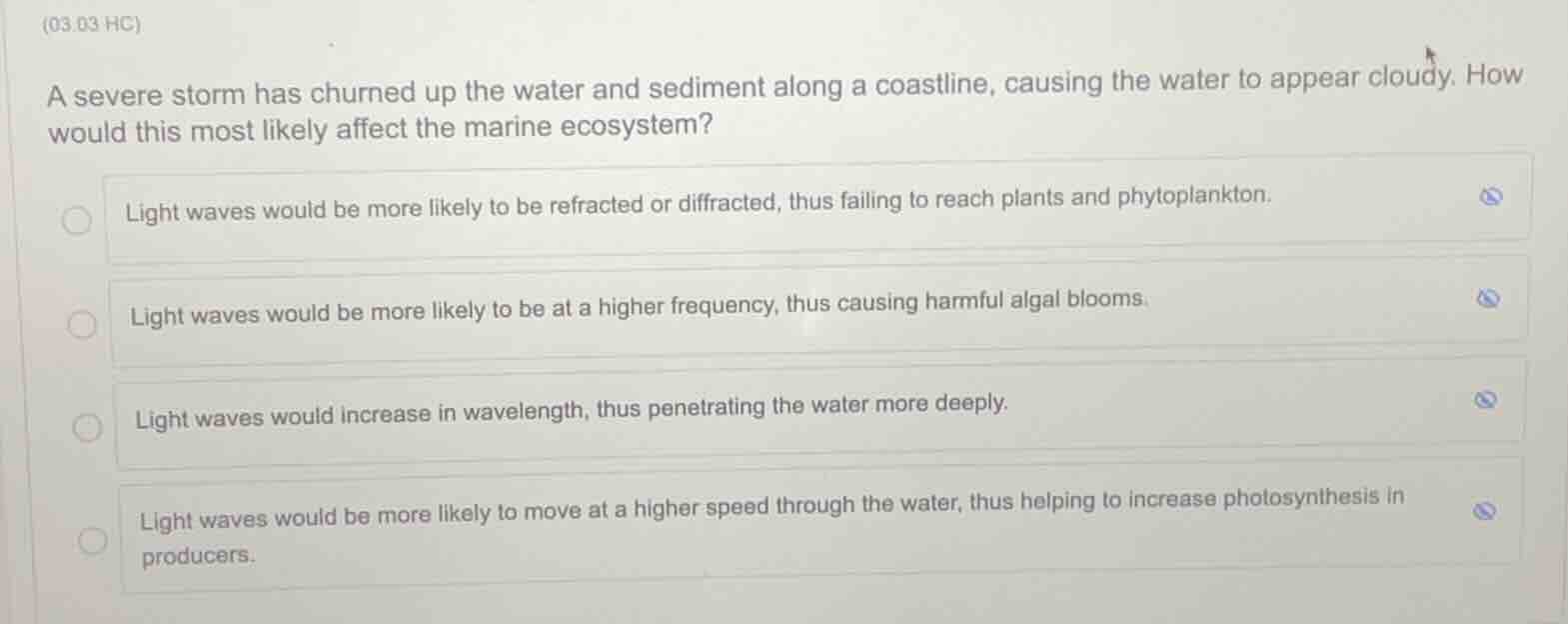 (03.03 hc) a severe storm has churned up the water and sediment along a…