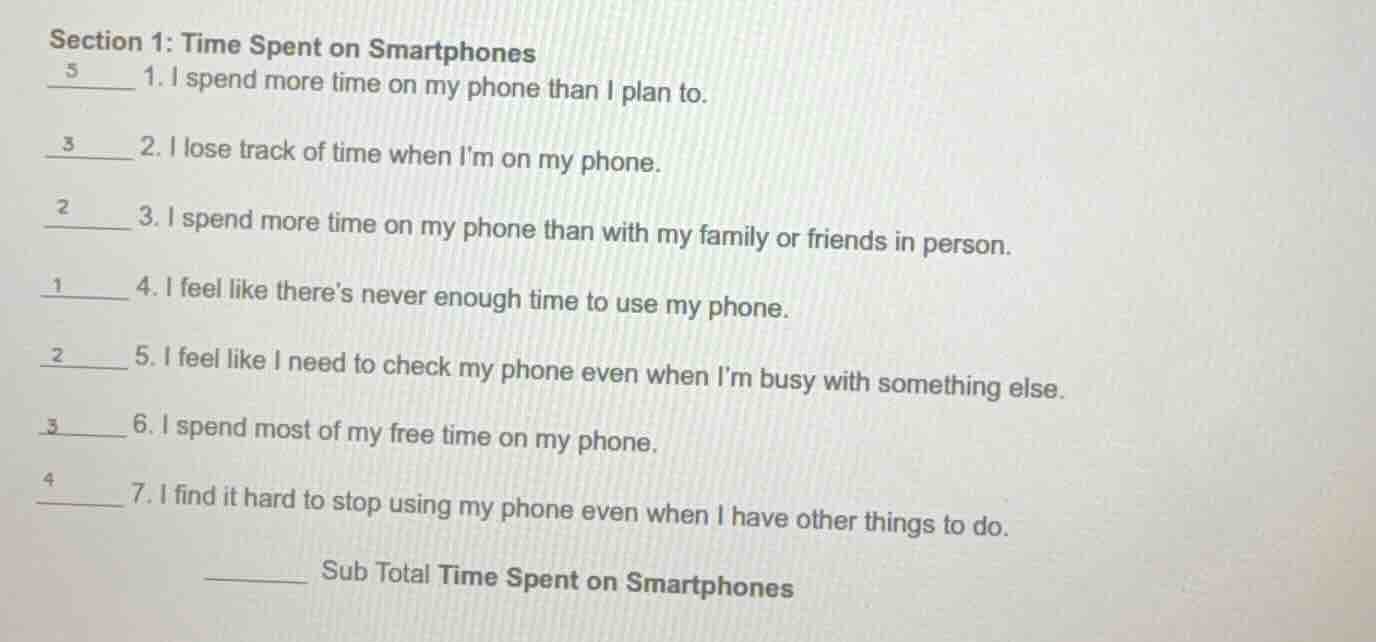 section 1: time spent on smartphones 5 1. i spend more time on my phone…