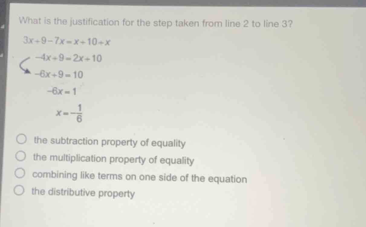 what is the justification for the step taken from line 2 to line 3? \\3…