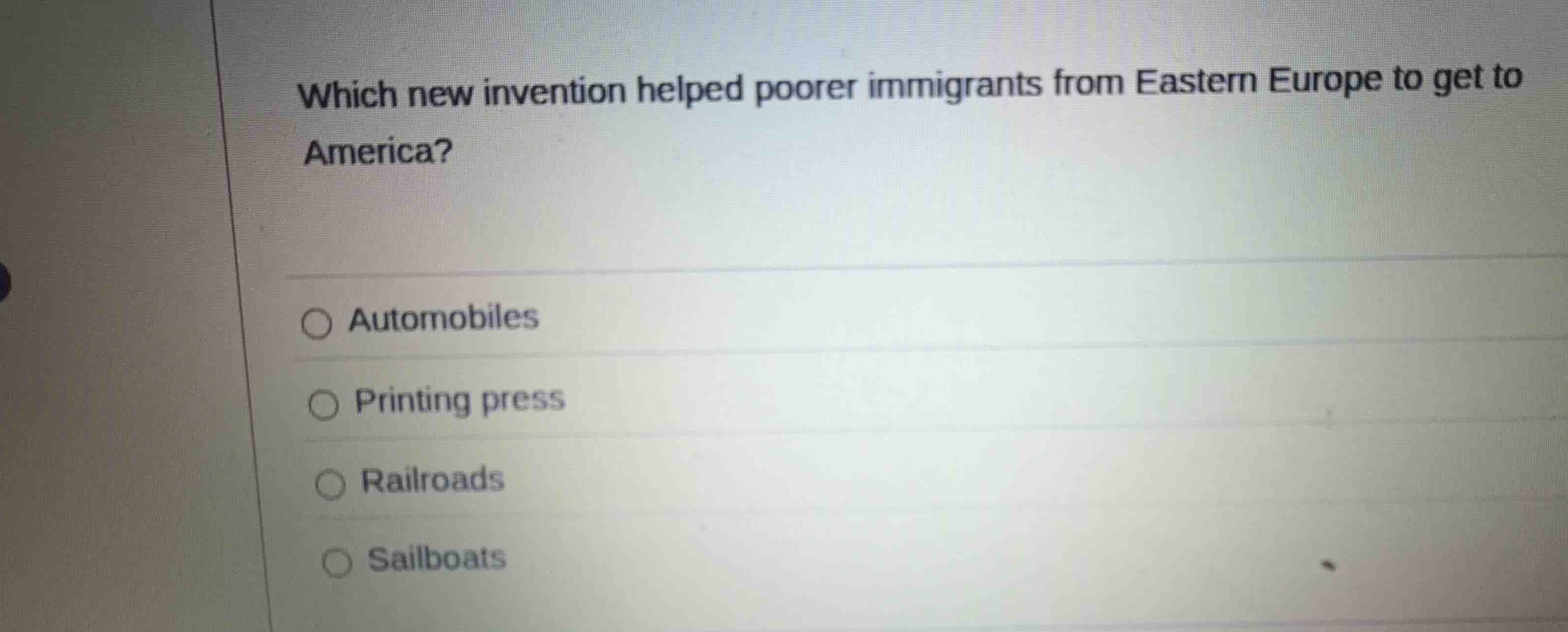which new invention helped poorer immigrants from eastern europe to get…