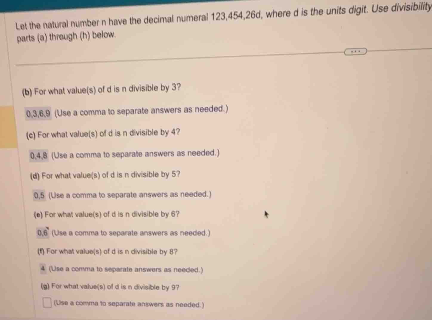 let the natural number n have the decimal numeral 123,454,26d, where d …