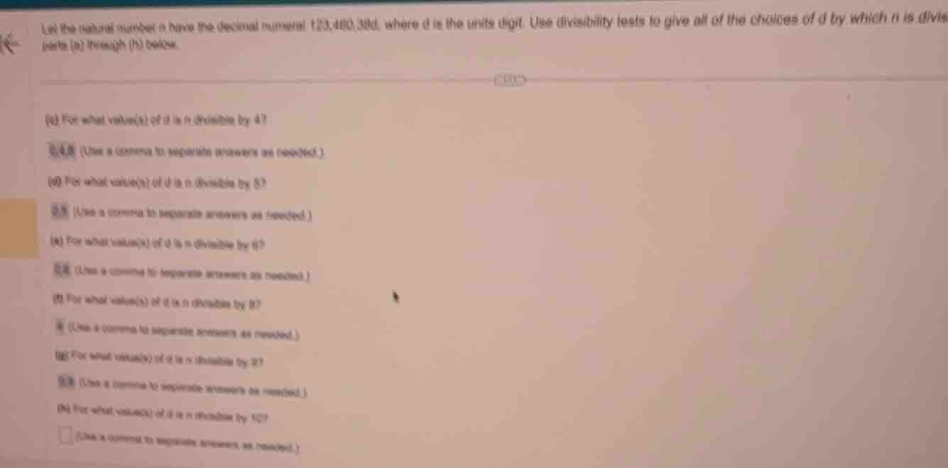 let the natural number n have the decimal numeral 123,480,38d, where d …