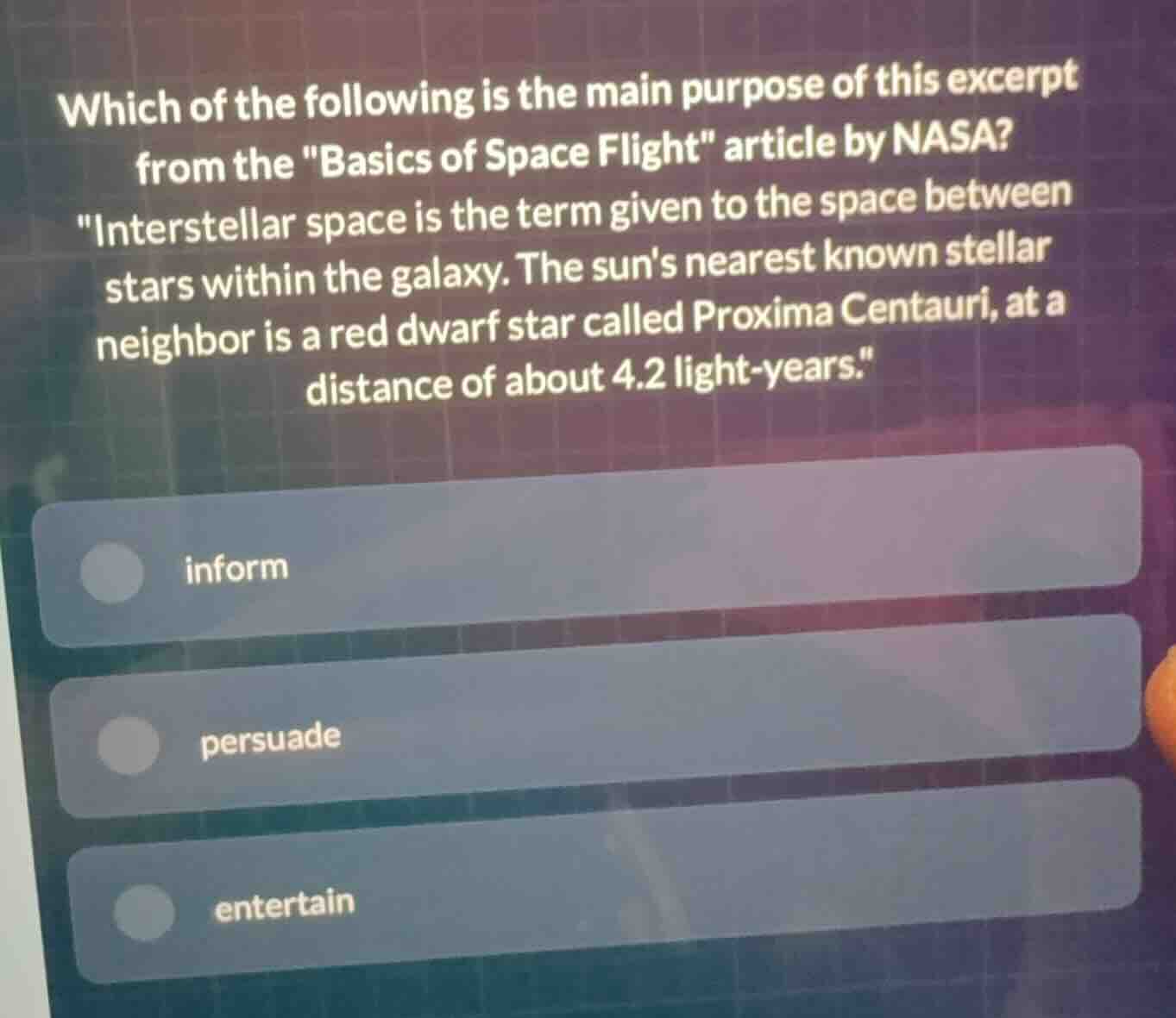 which of the following is the main purpose of this excerpt from the \ba…