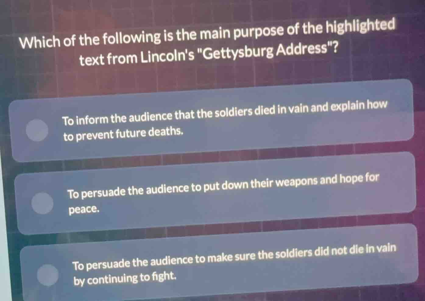 which of the following is the main purpose of the highlighted text from…