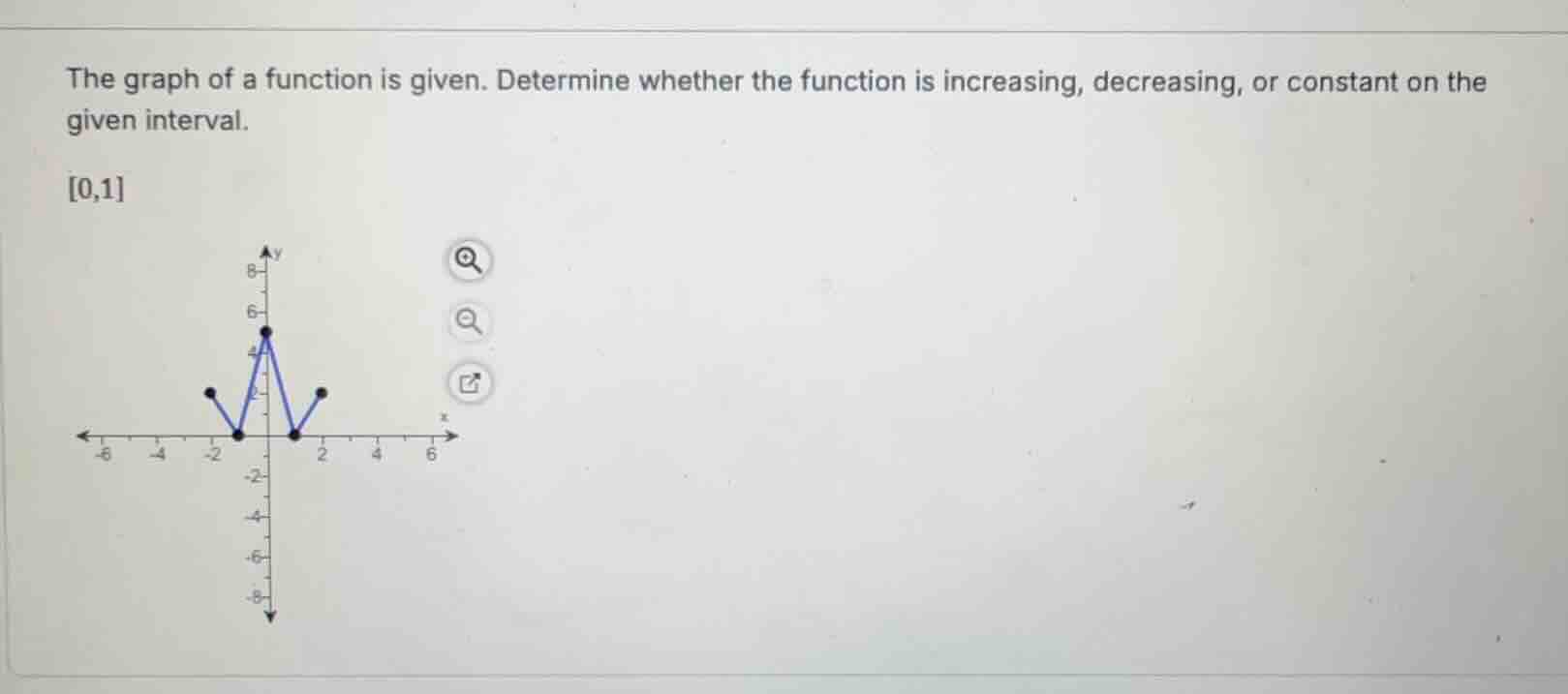 the graph of a function is given. determine whether the function is inc…