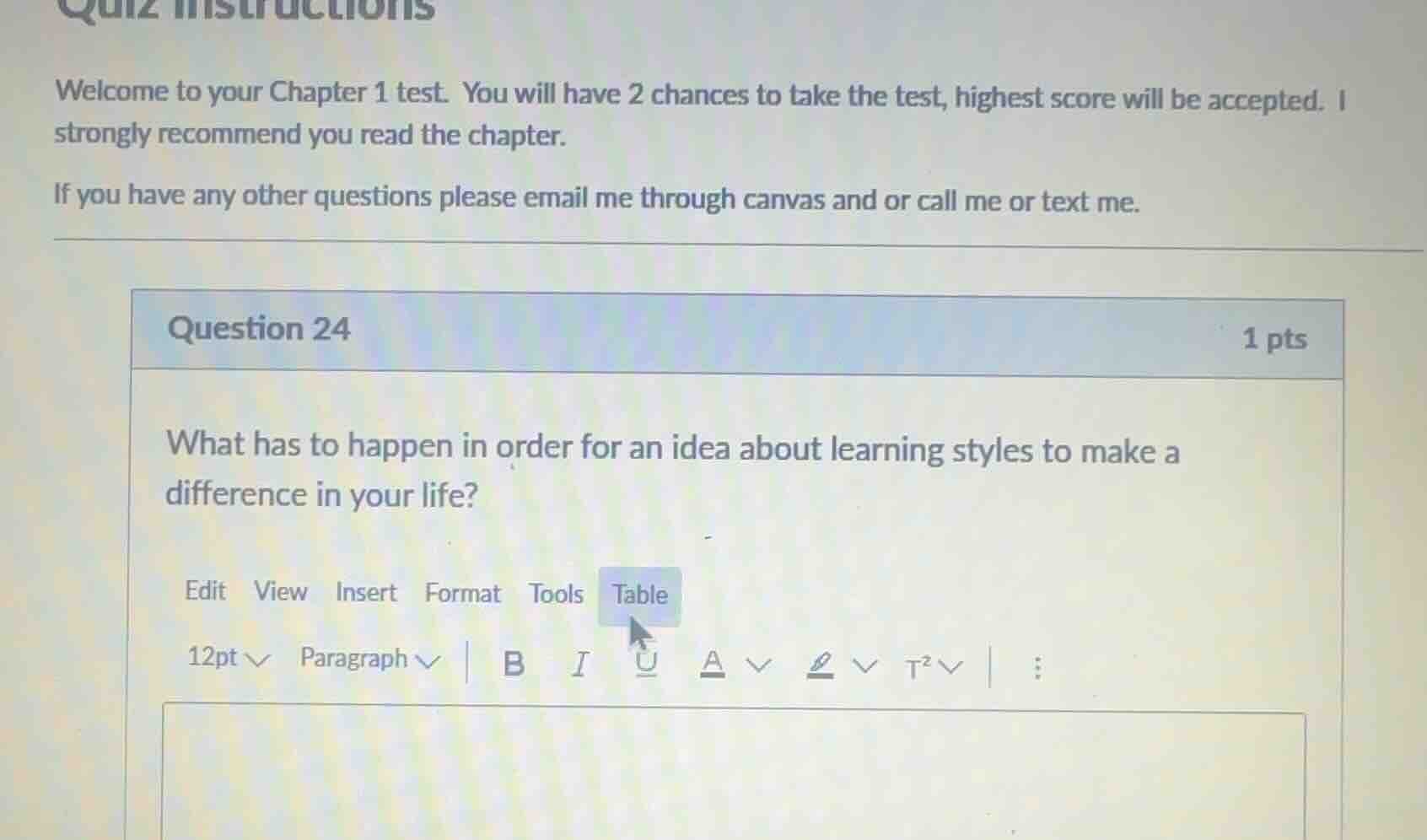 what has to happen in order for an idea about learning styles to make a…