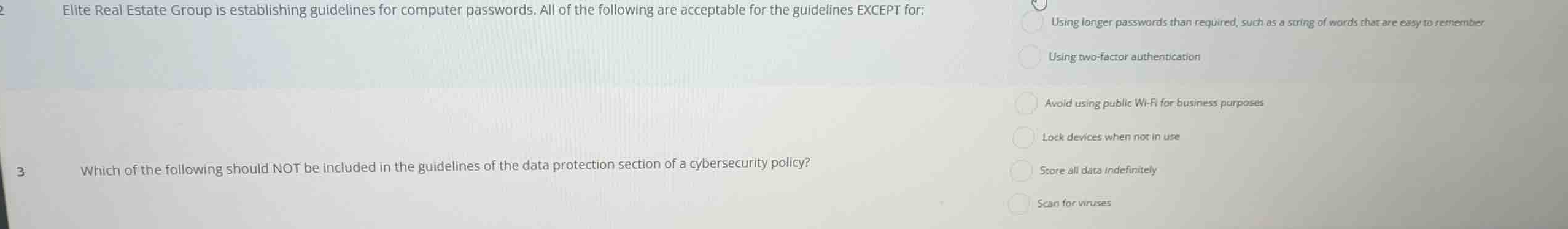 elite real estate group is establishing guidelines for computer passwor…