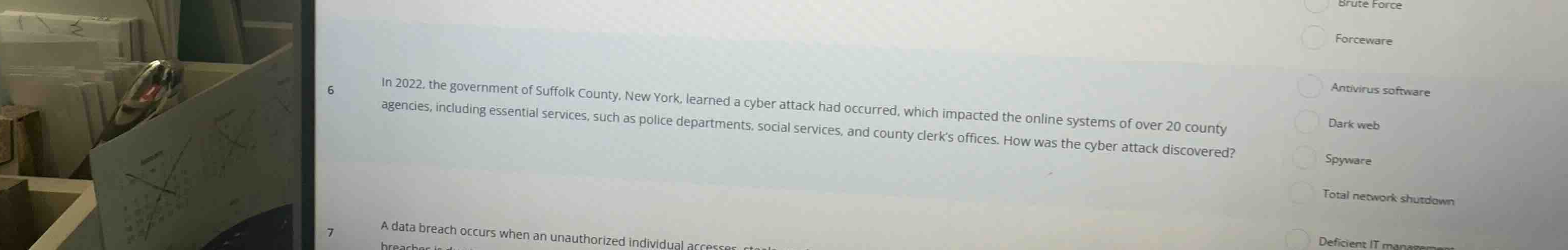 6 in 2022, the government of suffolk county, new york, learned a cyber …