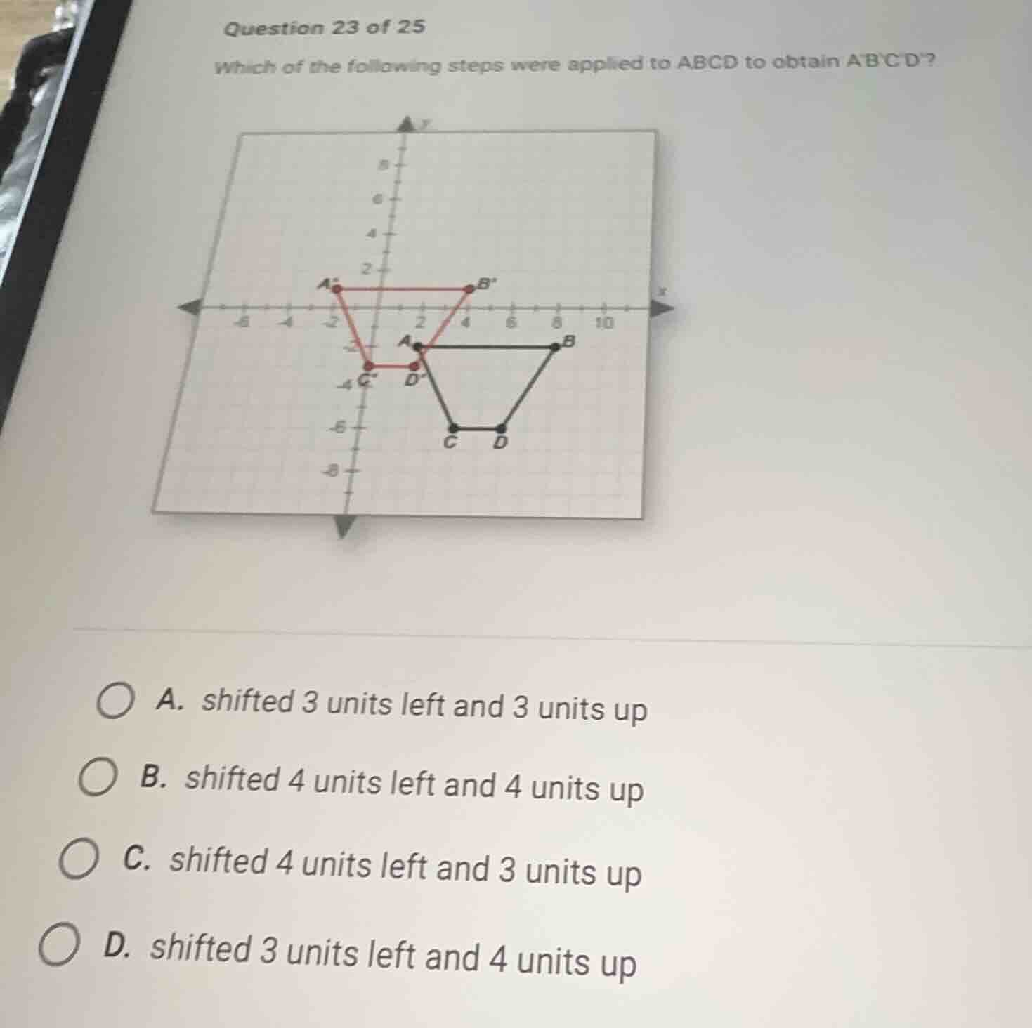 question 23 of 25 which of the following steps were applied to abcd to …