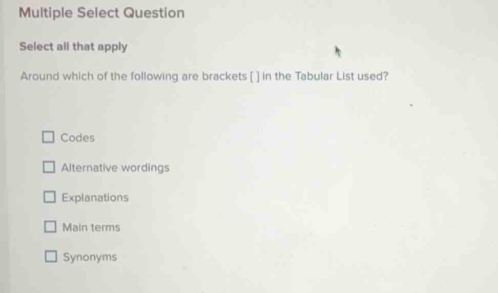 multiple select question select all that apply around which of the foll…