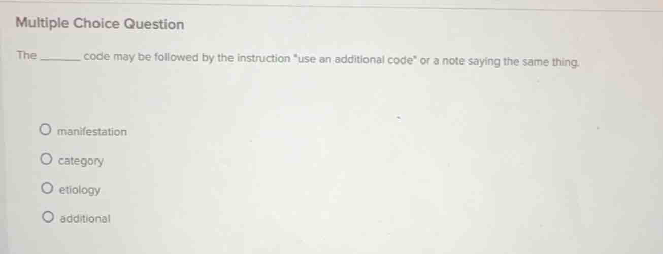 multiple choice question the ______ code may be followed by the instruc…