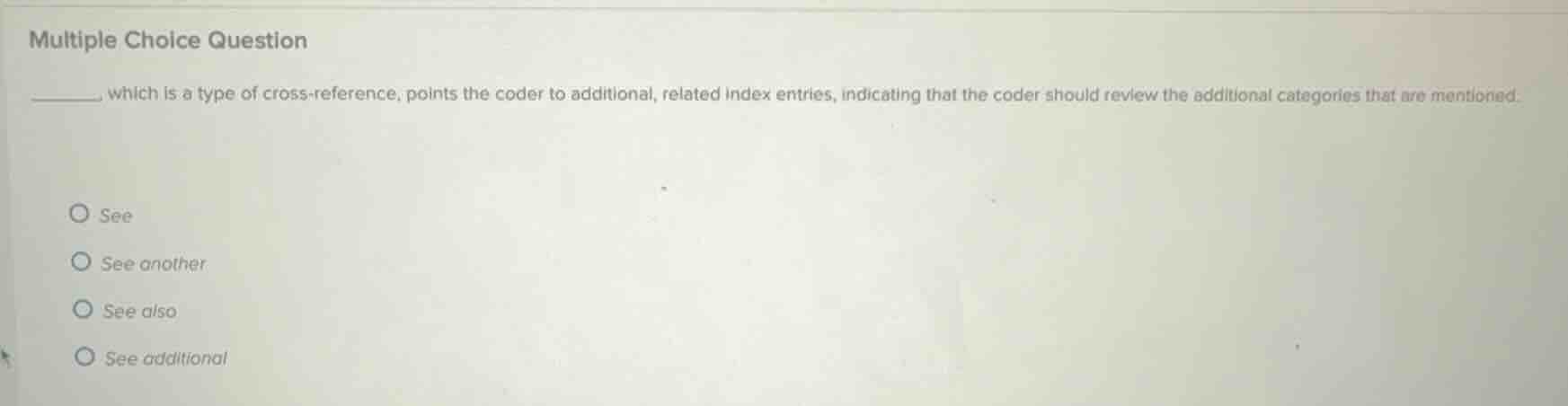 multiple choice question _______, which is a type of cross-reference, p…