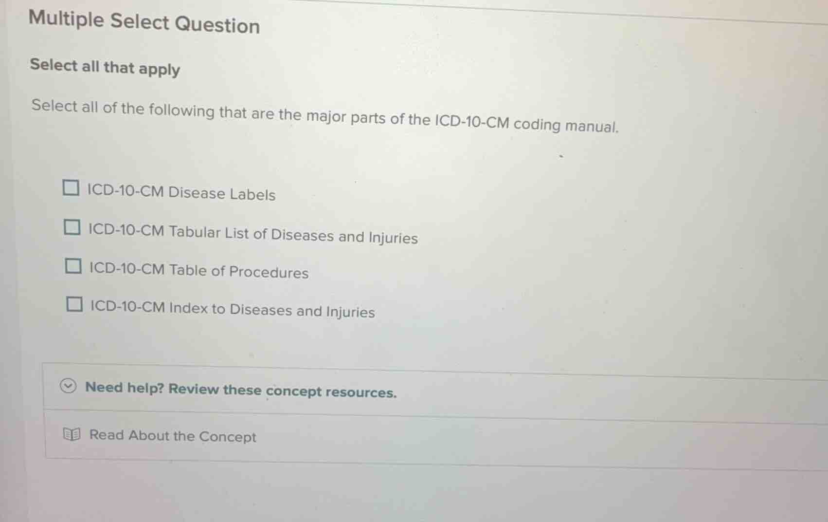 multiple select question select all that apply select all of the follow…