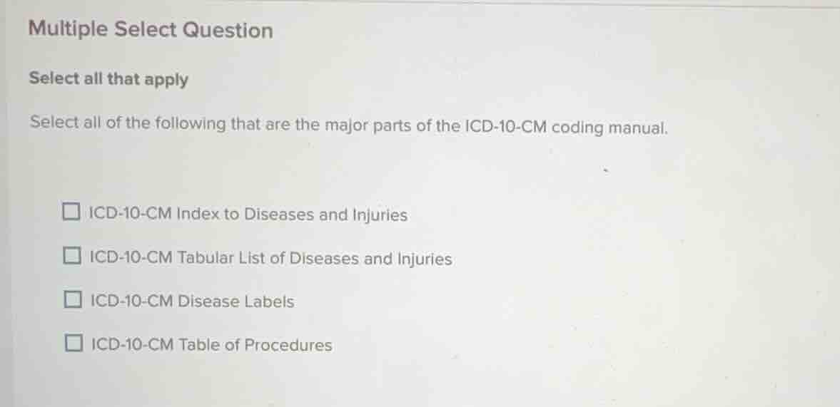 multiple select question select all that apply select all of the follow…