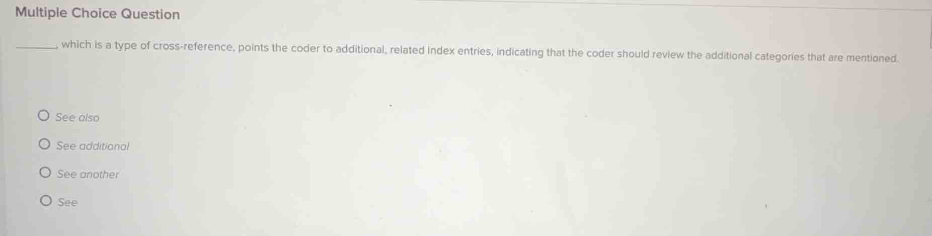 multiple choice question _______, which is a type of cross-reference, p…