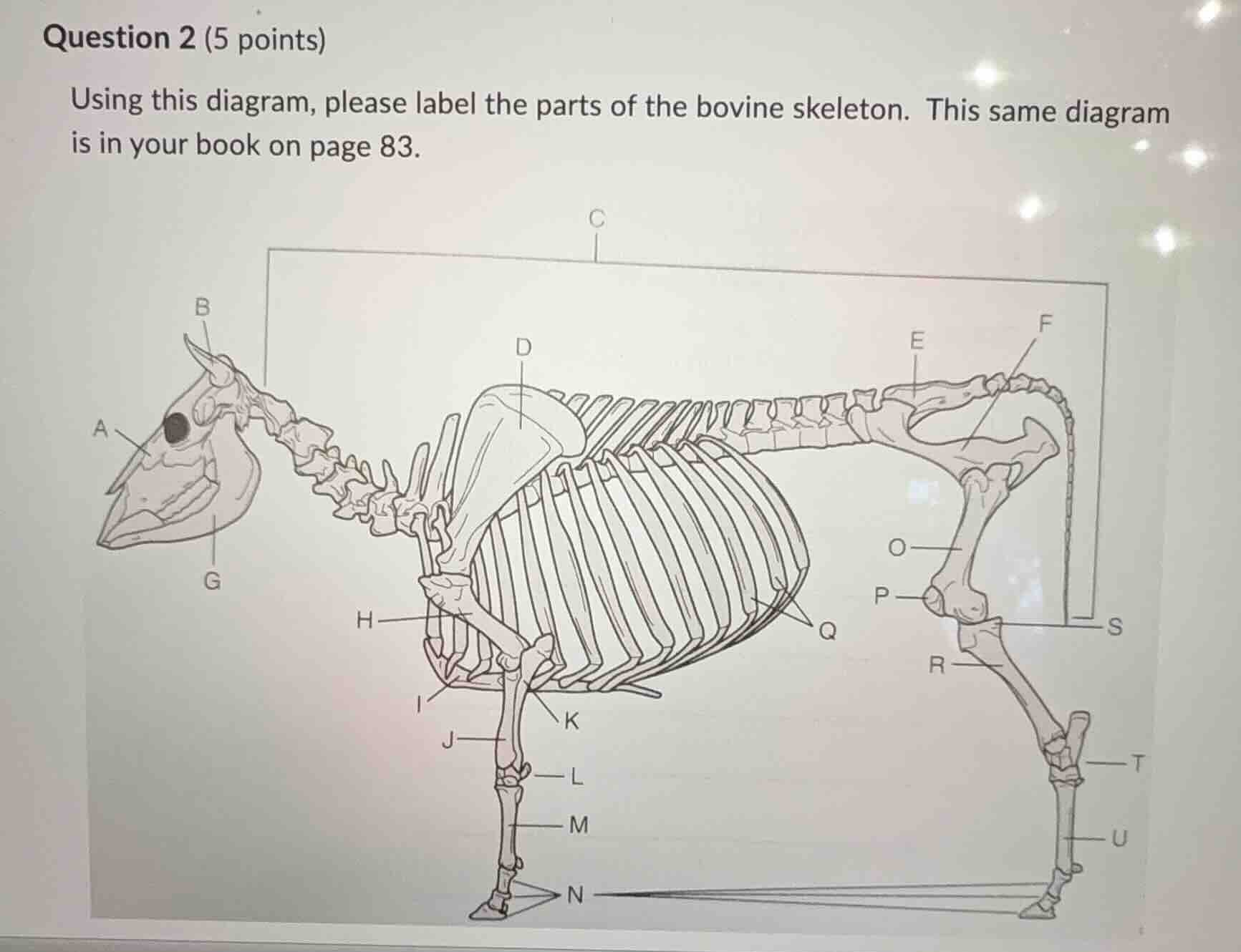 question 2 (5 points) using this diagram, please label the parts of the…