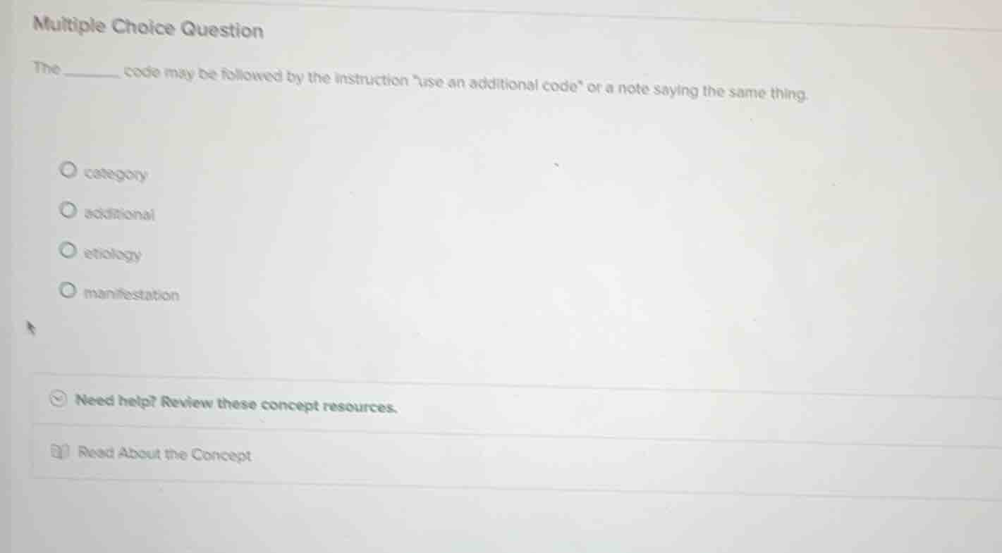 multiple choice question the ______ code may be followed by the instruc…