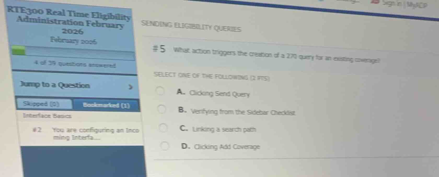 #5 what action triggers the creation of a 270 query for an existing cov…