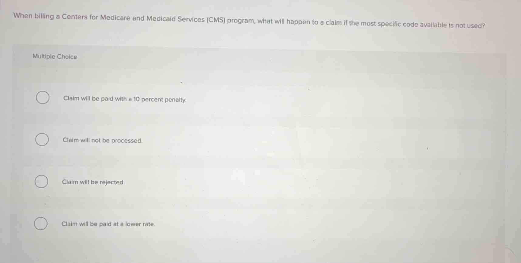 when billing a centers for medicare and medicaid services (cms) program…
