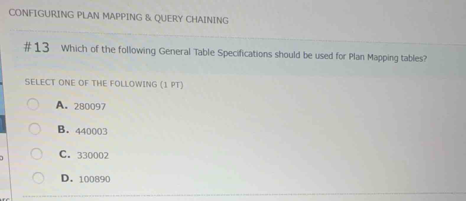 configuring plan mapping & query chaining #13 which of the following ge…