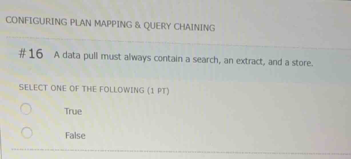 configuring plan mapping & query chaining #16 a data pull must always c…