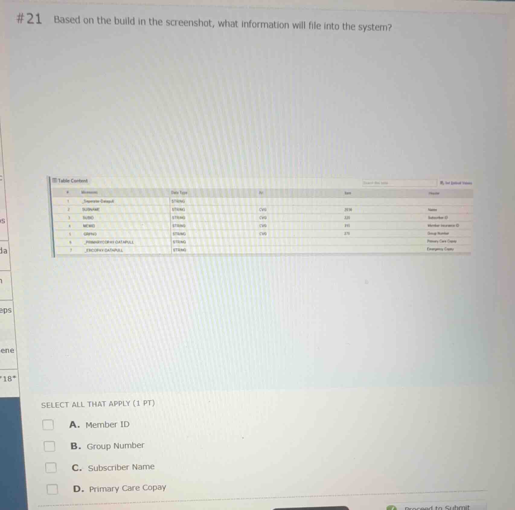 #21 based on the build in the screenshot, what information will file in…