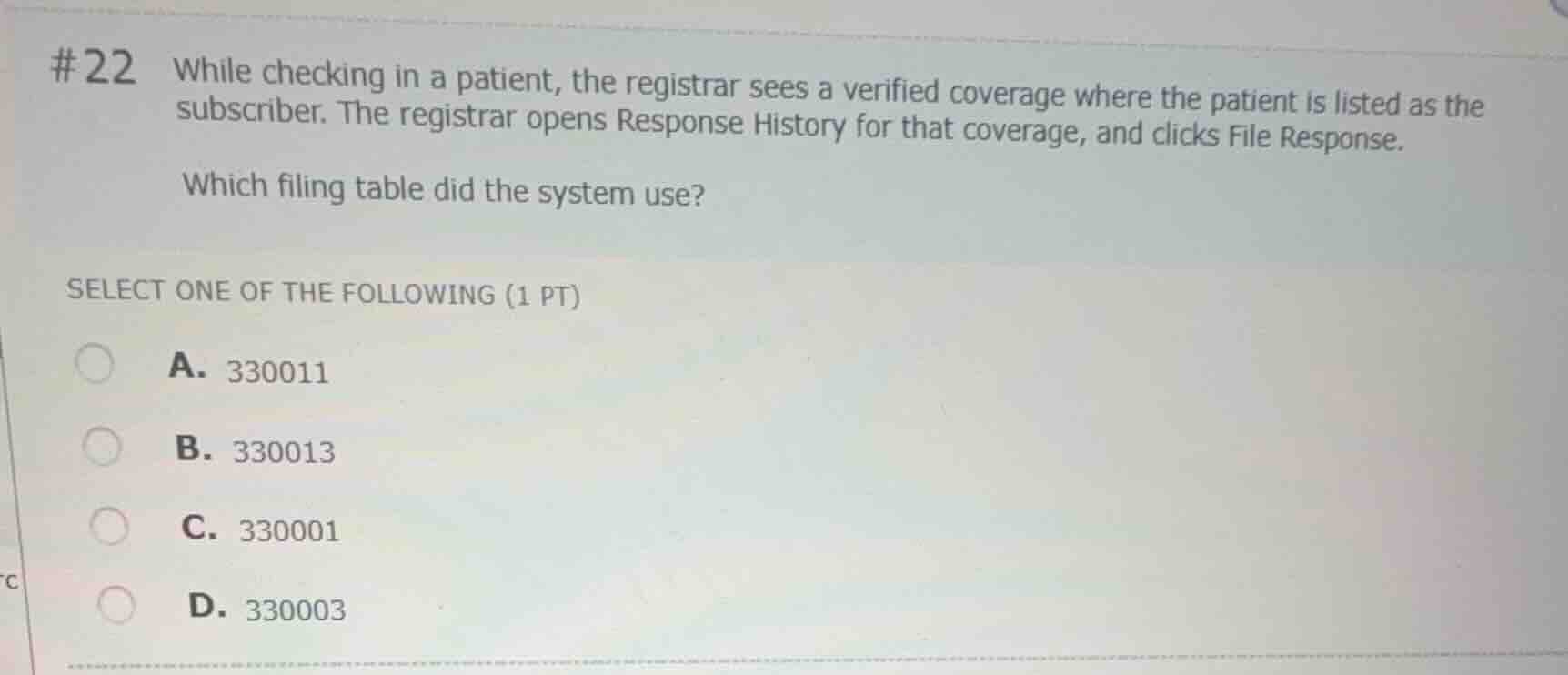 #22 while checking in a patient, the registrar sees a verified coverage…