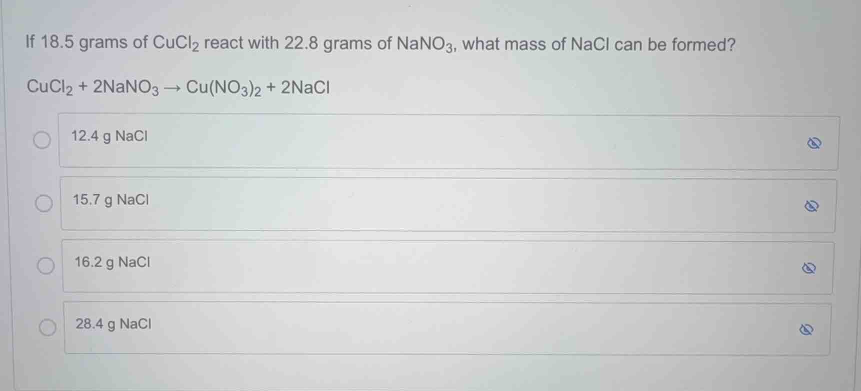 if 18.5 grams of \\(\\text{cucl}_2\\) react with 22.8 grams of \\(\\tex…