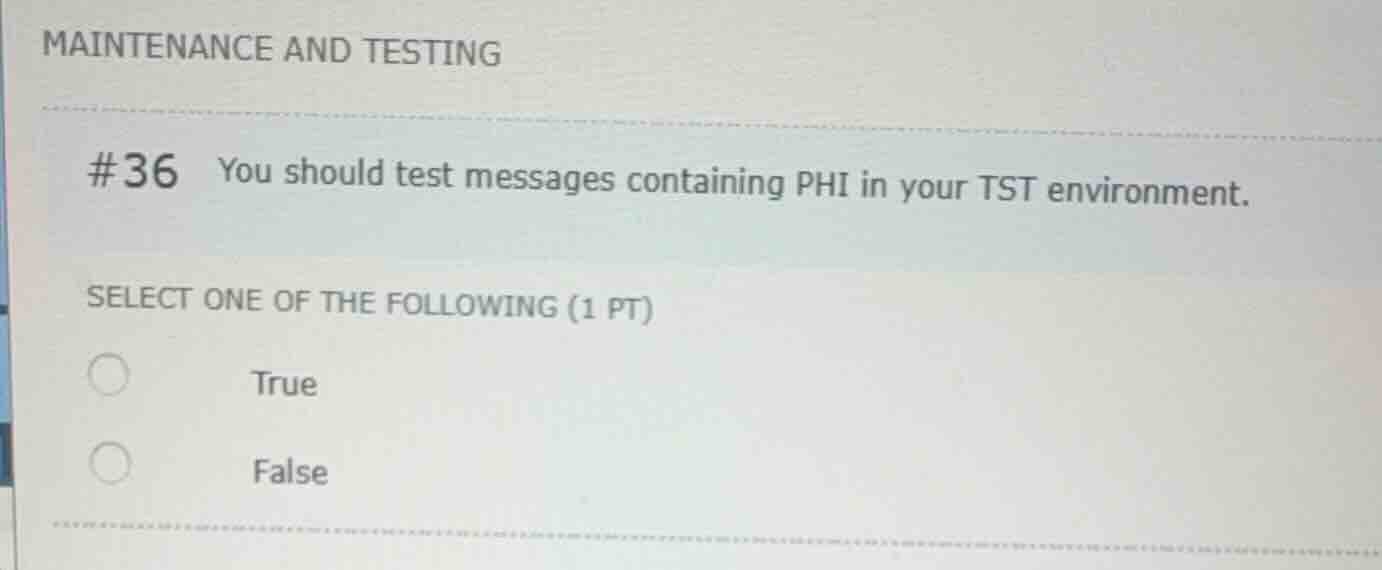 maintenance and testing #36 you should test messages containing phi in …