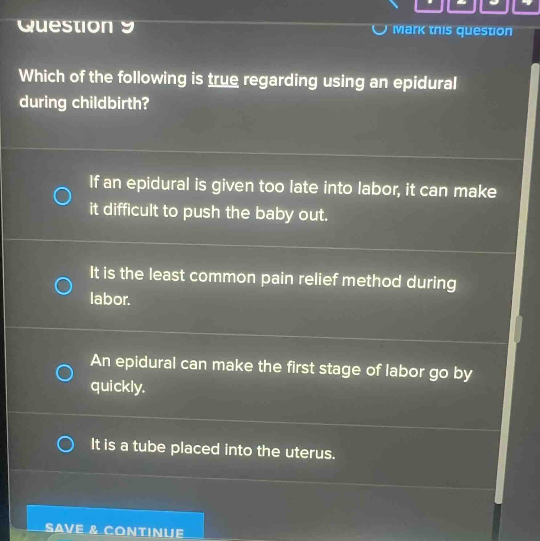 which of the following is true regarding using an epidural during child…