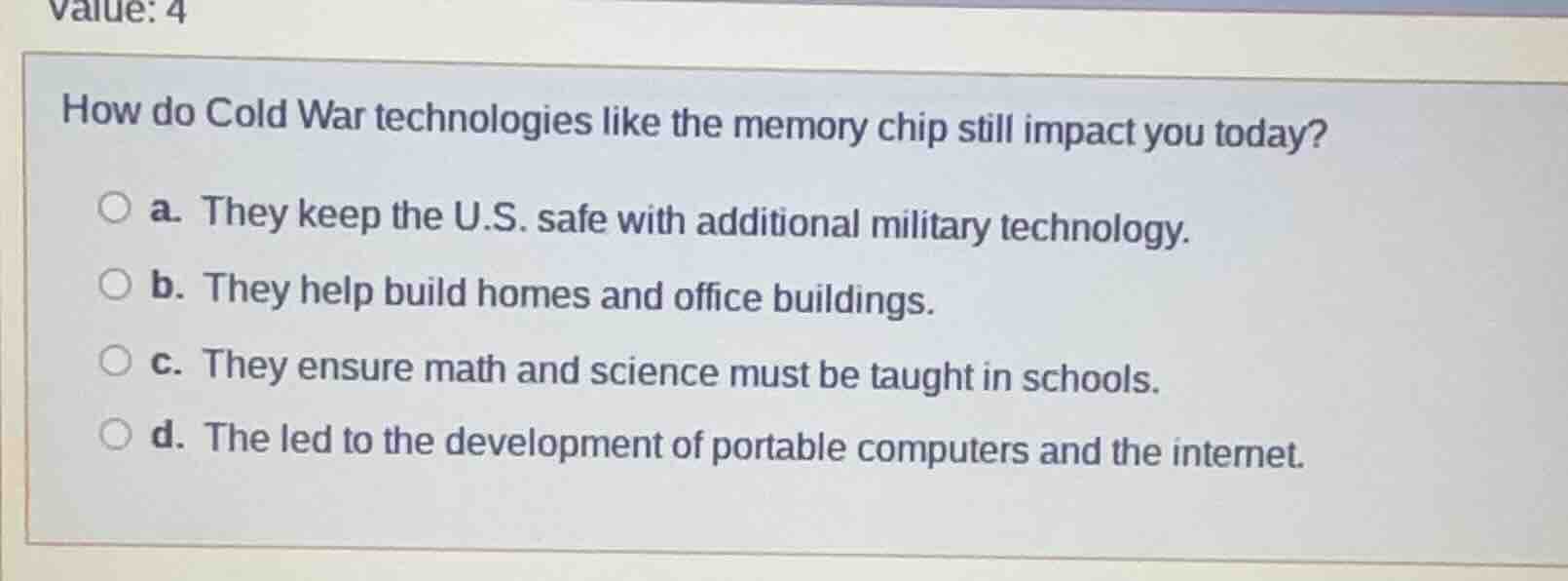 how do cold war technologies like the memory chip still impact you toda…