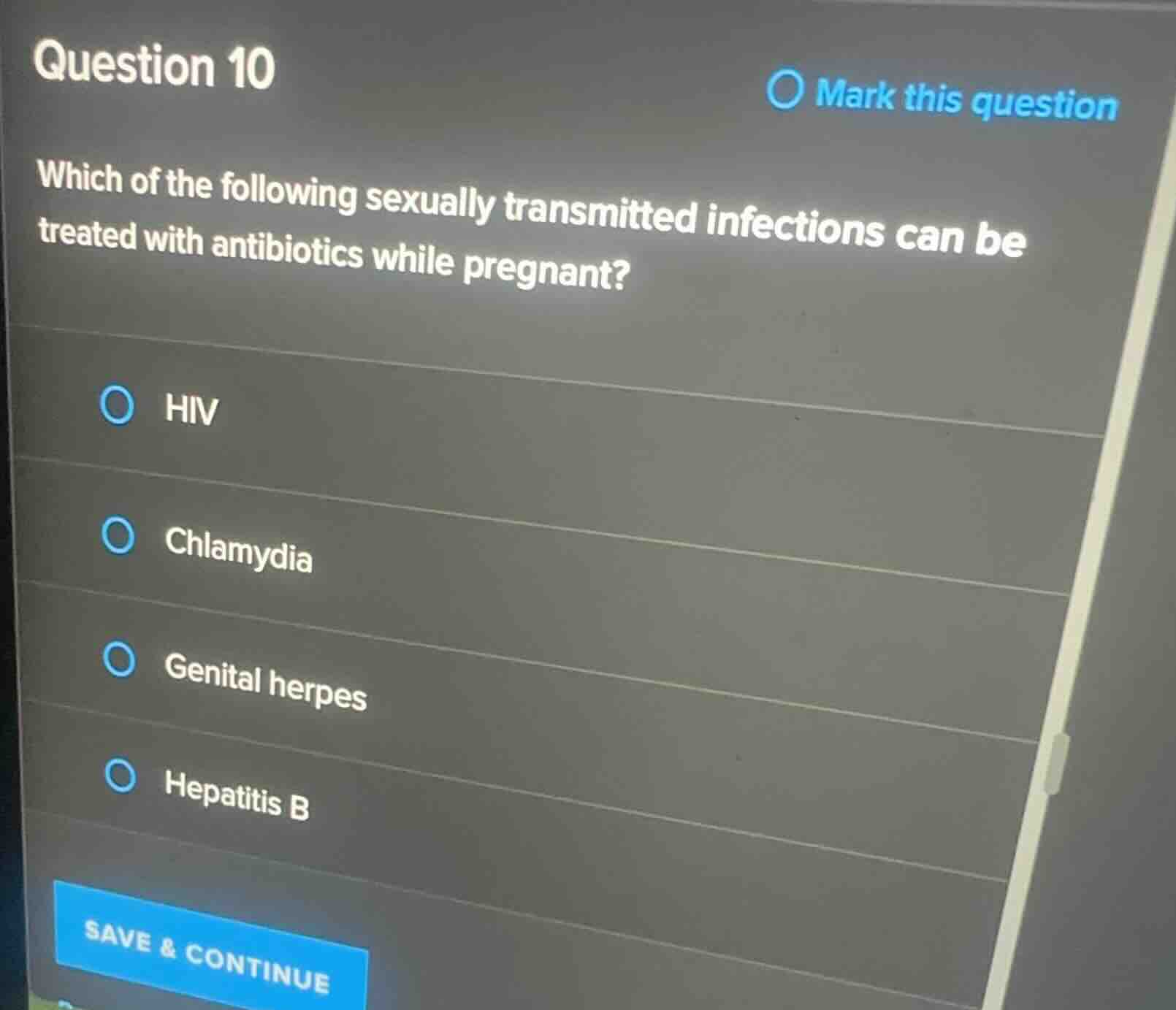 question 10 which of the following sexually transmitted infections can …