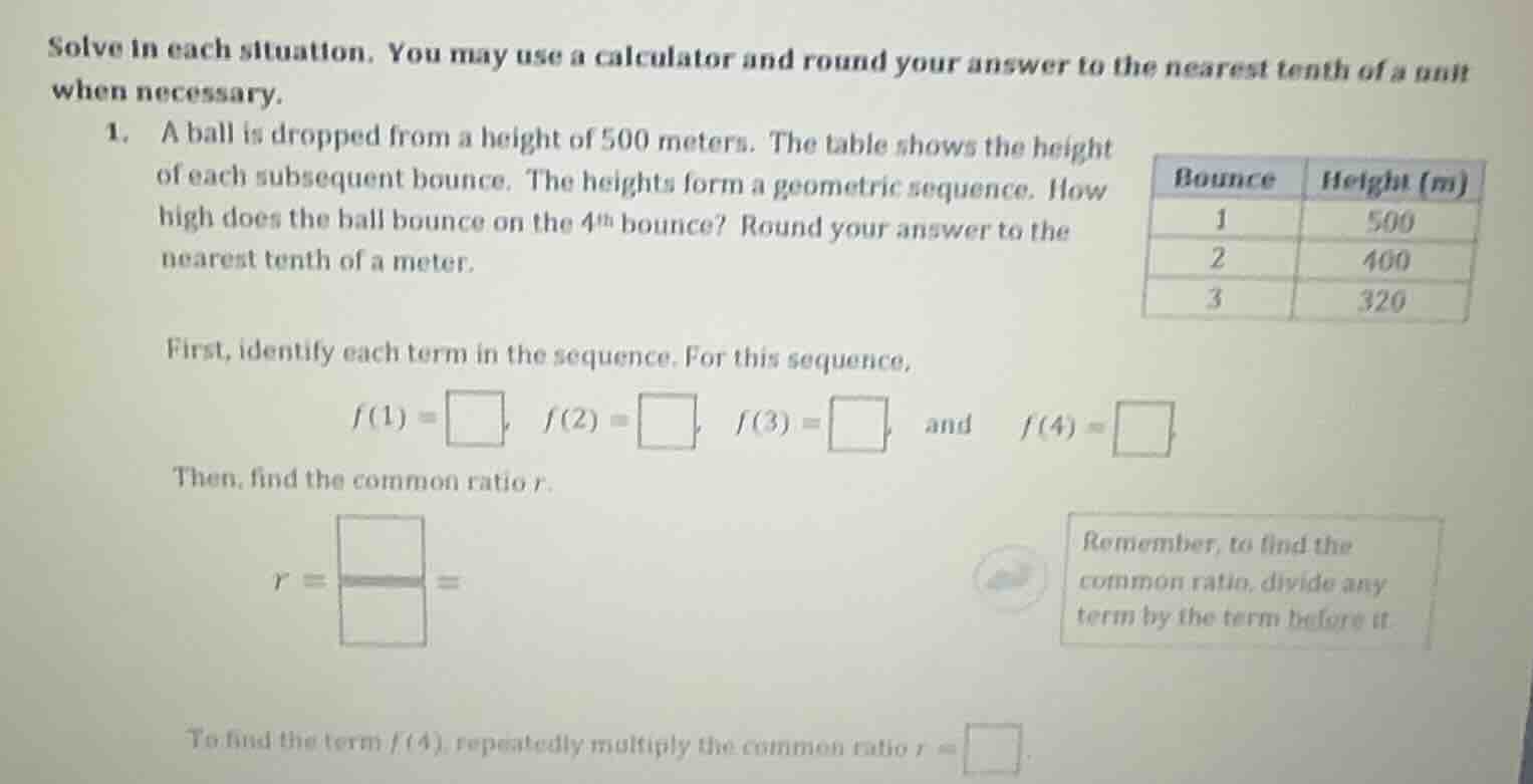 solve in each situation. you may use a calculator and round your answer…