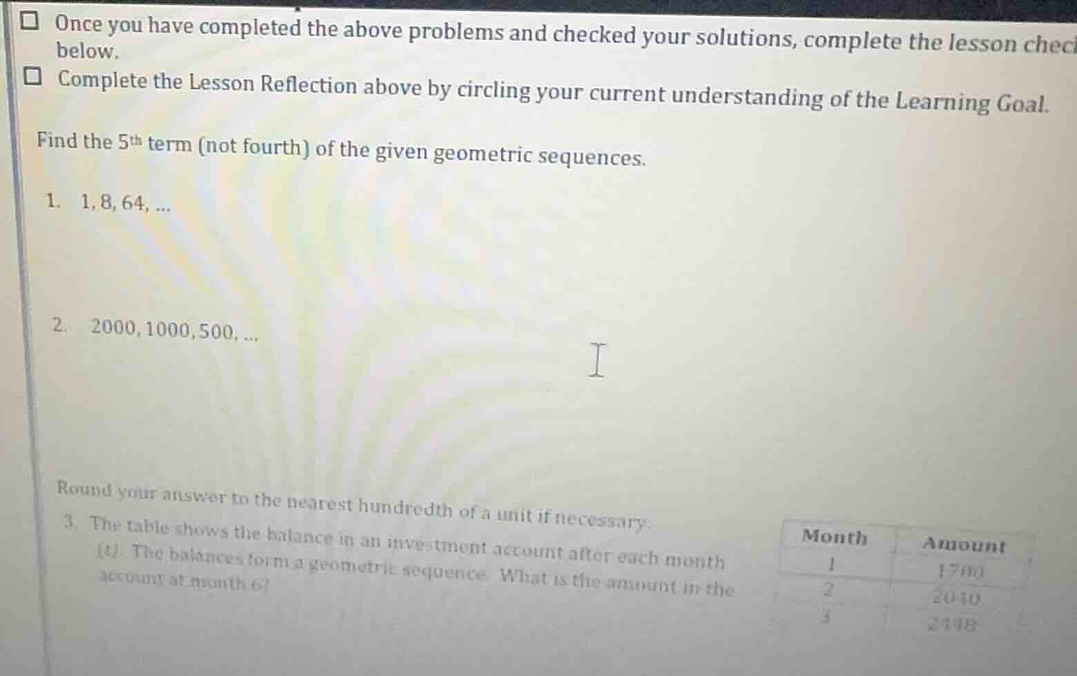 find the \\(5^{\\text{th}}\\) term (not fourth) of the given geometric …
