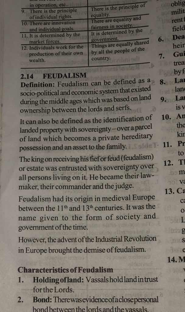 2.14 feudalism definition: feudalism can be defined as a socio-politica…