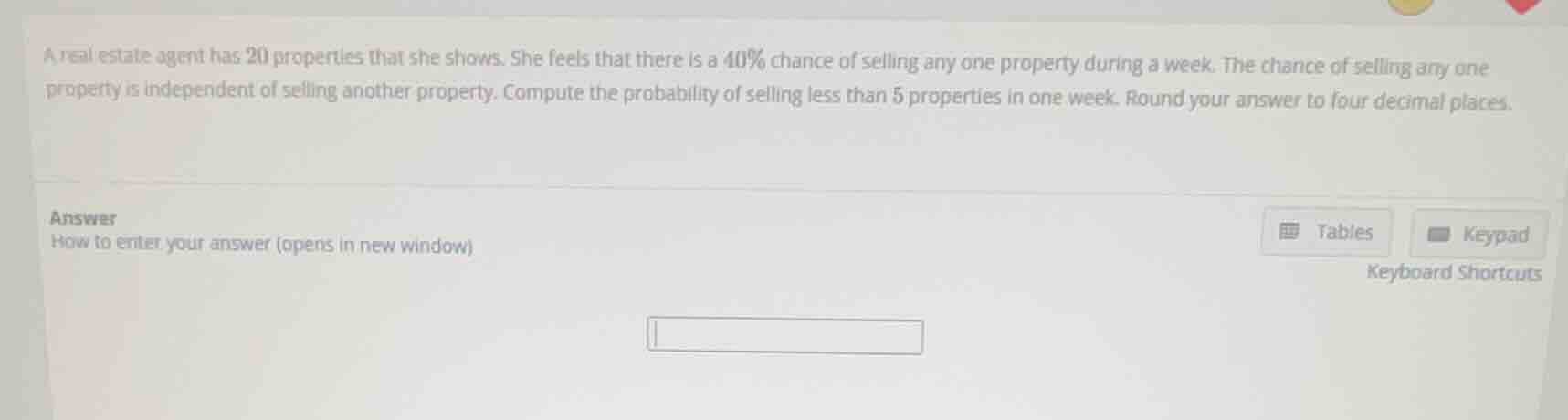 a real estate agent has 20 properties that she shows. she feels that th…