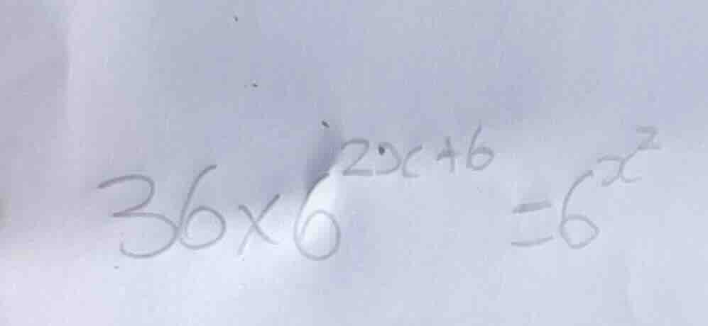 \\36 \\times 6^{2x+6} = 6^{x^2}\\