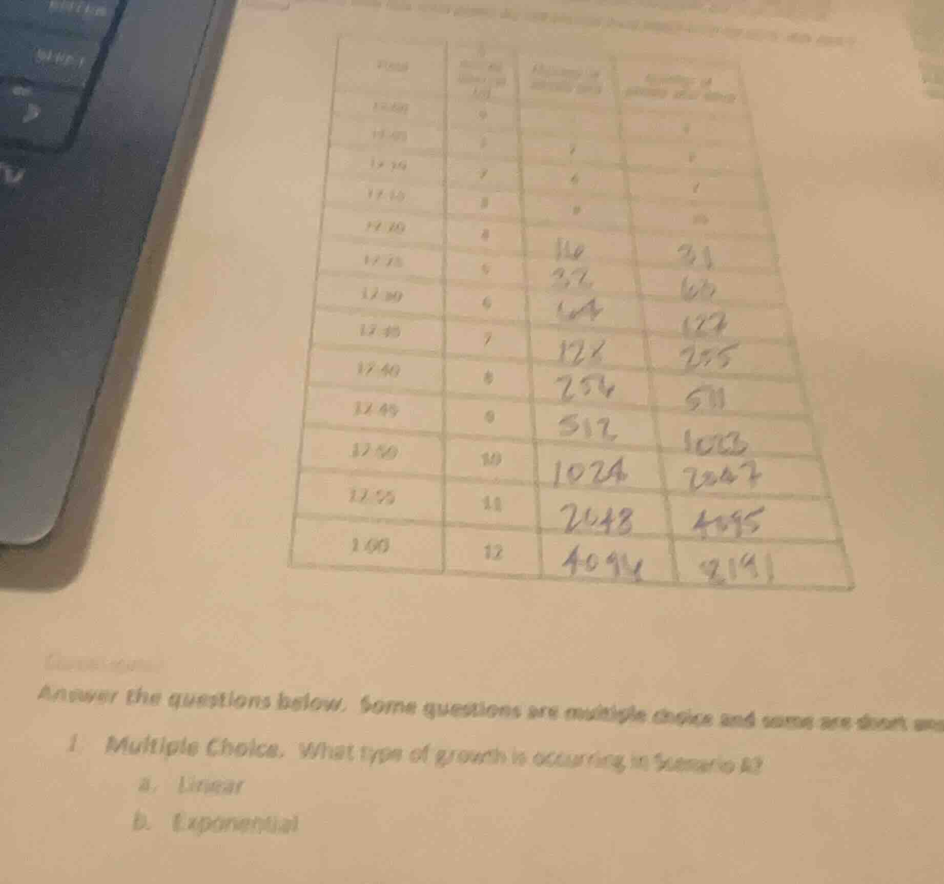answer the questions below. some questions are multiple choice and some…