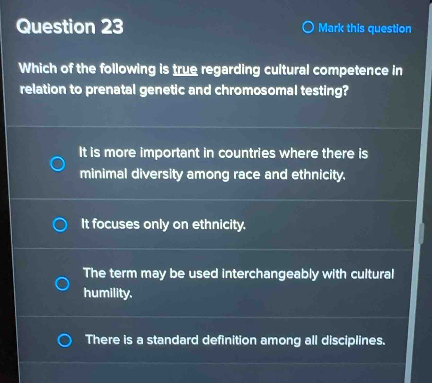 question 23 which of the following is true regarding cultural competenc…