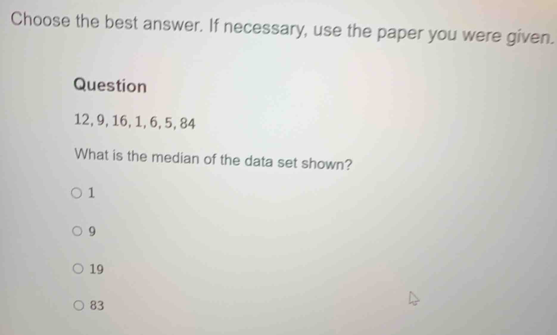 choose the best answer. if necessary, use the paper you were given. que…