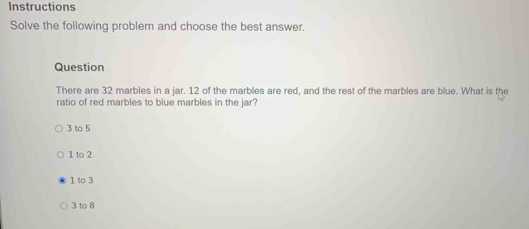 instructions solve the following problem and choose the best answer. qu…