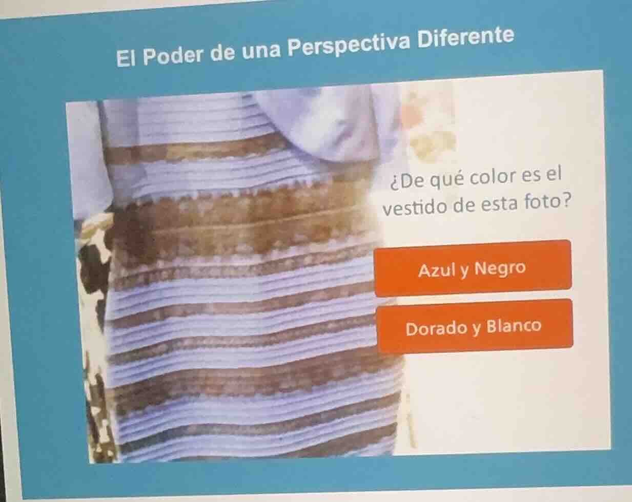 el poder de una perspectiva diferente ¿de qué color es el vestido de es…