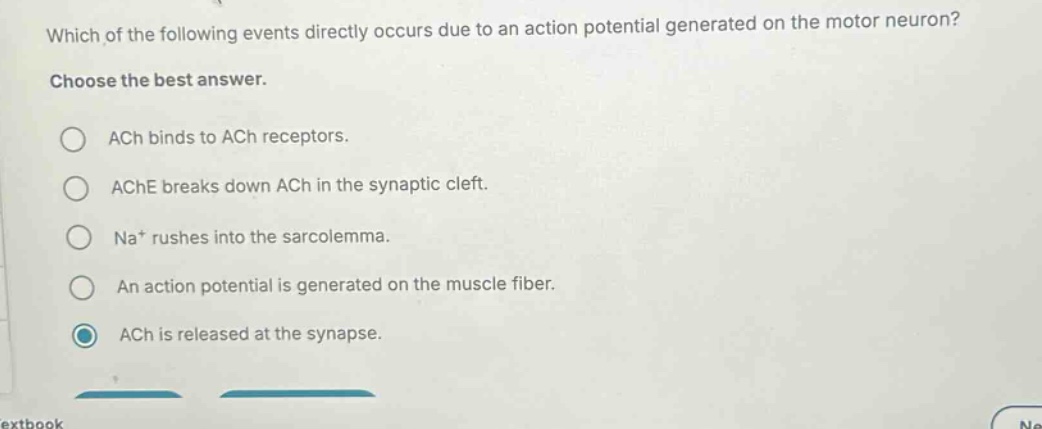 which of the following events directly occurs due to an action potentia…