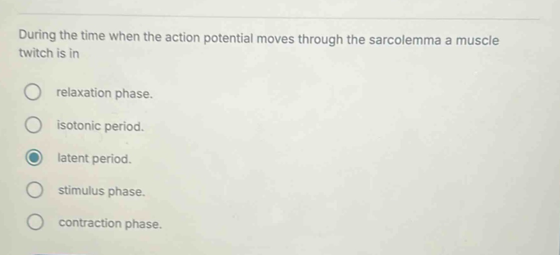 during the time when the action potential moves through the sarcolemma …