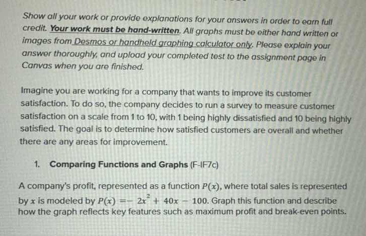 show all your work or provide explanations for your answers in order to…