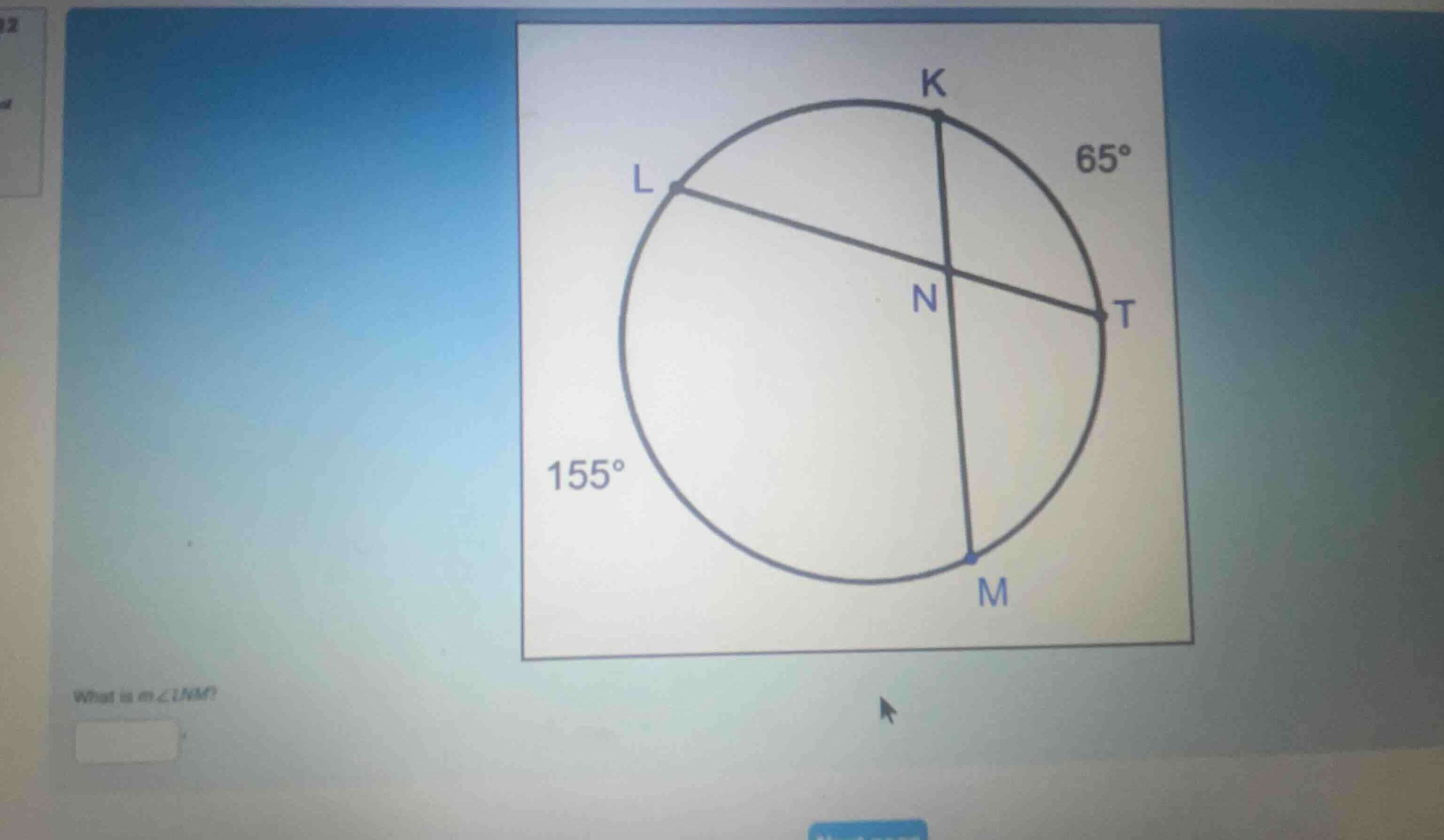 what is \\(m\\angle lnm\\)?